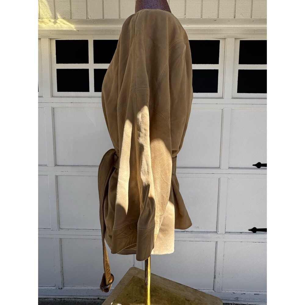 Gap Limited Edition Belted Suede Topper Jacket, khaki SIZE L Kimono Leather Boho - Picture 9 of 13